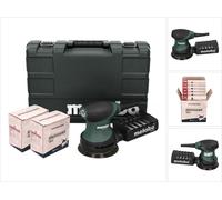 Metabo FSX 200 Intec Ponceuse excentrique 125 mm 240 W + Coffret + 2x Set de ponçage Toolbrothers TURTLE