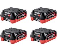 Metabo Jeu d'accumulateurs 4x LiHD Bloc d'accumulateurs 12 V 4,0 Ah / 4000 mAh Li-Ion avec affichage de l'état de charge ( 4x 625349000 )