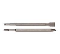 metabo Jeu de Burins SDS-plus, Set de 2 Pièces pour Travaux de Démolition | Kit robuste avec burin plat et burin pointu, compatible avec marteau perforateur SDS-plus, acier de qualité supérieure
