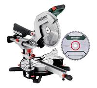 metabo KGS 305 M, Scie à Onglets Radiale 2000W, Coupe de 305mm, 2 Lames | Scie radiale de 18,6 kg avec système LED P apacité de coupe 305x110 mm et structure en fonte d'aluminium robuste.