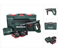 Metabo KH 18 LTX 24 Marteau combiné sans fil 18 V 2,1 J SDS plus + 2x batterie 8,0 Ah + chargeur + metaBOX