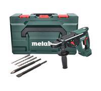 Metabo KH 18 LTX 24 Marteau combiné sans fil 18 V 2,1 J SDS plus + 5 pces. jeu de forets et burins + metaBOX - sans accu, sans chargeur