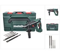 Metabo KH 18 LTX 24 Marteau combiné sans fil 18 V 2,1 J SDS plus + 5 pces. jeu de forets et burins + metaBOX - sans accu, sans chargeur
