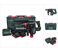 Metabo KH 18 LTX BL 28 Q Marteau perforateur sans fil 18 V 3 J SDS plus Brushless + 2x batterie 5,5 Ah + chargeur + metaBOX ( 601715660 )
