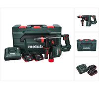 Metabo KH 18 LTX BL 28 Q : perceuse-visseuse à percussion sans fil 18 V, 3 J, SDS plus, moteur Brushless, + 2 batteries 4,0 Ah + chargeur + metaBOX