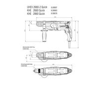 Metabo KHE 2660 Quick - Marteau perforateur combiné SDS Plus et mandrin à serrage rapide