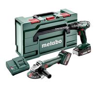 Metabo Kit Combo 2.4.3 18 V Machines sans fil en kit 18 V (kit de machines dans metaBOX : perceuse-visseuse, meuleuse d'angle, 2 batteries, chargeur) # 685204500