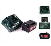 Metabo Kit de base - 1x Batterie Li-Power 18 V 4,0 Ah CAS Li-Ion ( 625591000 ) + Chargeur ASC 55 ( 627044000 )