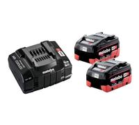 METABO Kit de Base de Batterie SE 2 Batteries LiHD 18 V/5,5 Ah + Chargeur ASC 145