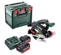 Metabo KS 18 LTX 57 BL Scie circulaire portative sans fil 18 V 57 mm + 2x batterie LiHD 5,5 Ah + chargeur + Metabox