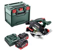 Metabo KS 18 LTX 57 BL Scie circulaire portative sans fil 18 V 57 mm ( 611857810 ) + 2x batterie LiHD 8,0 Ah + chargeur + Metabox
