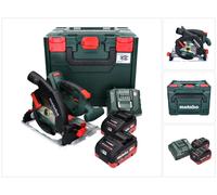 Metabo KS 18 LTX 57 Scie circulaire portative sans fil 165 mm 18V + 2x Batteries 5,5 Ah + Chargeur + Coffret metaBOX