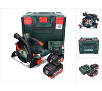Metabo KS 18 LTX 57 Scie circulaire sans fil 18 V 165 x 20 mm (601857840) + 2x Batteries 10,0 Ah + Chargeur + Coffret MetaLoc