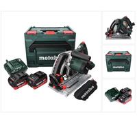 Metabo KT 18 LTX 66 BL Scie circulaire plongeante sans fil 18 V 165 mm + 2x Batteries 5,5 Ah + Chargeur + Coffret metaBOX