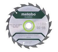 Metabo Lame de scie circulaire HW/CT 165 x 20 x 1,8/1,2, nombre de dents 18, denture en biseau alterné, angle d'attaque 20°, « Precision cut classic » metabo Quantité:1