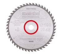 Metabo Lame de scie circulaire HW/CT 190 x 20 x 2,6/1,8, nombre de dents 48, affûtage en biseau alterné, angle d'attaque 10° metabo Quantité:1