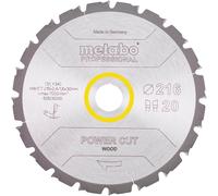 Metabo lame de scie circulaire HW/CT 216x30, 20 WZ 5°neg