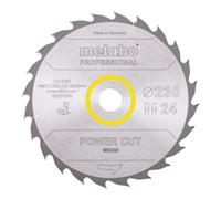 Metabo Lame de scie circulaire HW/CT 230 x 30 x 2,6/1,8, nombre de dents 24, affûtage en biseau alterné, angle d'attaque 20° metabo Quantité:1
