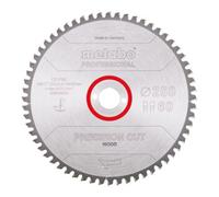 Metabo Lame de scie circulaire HW/CT 250 x 30 x 2,4/1,8, nombre de dents 60, affûtage en biseau alterné, angle d'attaque 5° nég. metabo Quantité:1