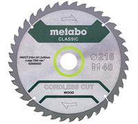 Metabo Lame de scie circulaire HW/CT 216x30x1,8/1,2 – 40 dents denture en biseau 5° 628065000