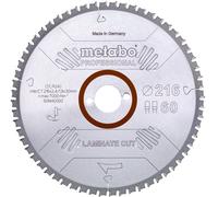 Metabo Lame de scie circulaire Laminate Cut Professional 628442000 216 x 30 x 1,8 mm 60 dents FZ/TZ