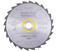 Lame de scie circulaire METABO Pro "Power Cut Wood" 628025000 - HW/CT - 254x30mm - 24WZ - 20°