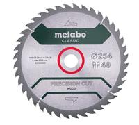 Metabo Lame de scie ""Precision cut wood - Classic"" 254x2,4/1,6x30, Z40 WZ 20° - 628325000