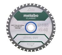 Metabo Lame de scie « steel cut - classic », 165x1,6/1,2x20 Z40 FZFA/FZFA 4° /B (628651000) Quantité:1