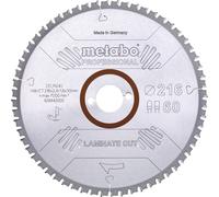 Metabo LAMINATE CUT PROFESSIONAL 628442000 Lame de scie circulaire 216 x 30 x 1.8 mm Nombre de dents: 60 1 pc(s)