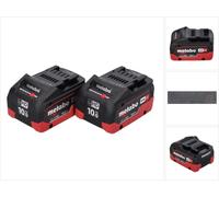 Metabo LiHD Jeu de 02 Batteries 18 V 10,0 Ah système CAS (2x 625549000)
