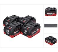 Metabo LiHD Jeu de 04 Batteries 18 V 10,0 Ah système CAS (4x 625549000)