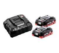 Metabo Lot de 2 Batteries LiHD 4,0 Ah SE 685191000 avec Batterie et Chargeur LiHD 18 V 4 Ah