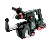 Metabo Marteau combiné sans fil Metabo KH 18 LTX BL 24 Q Set ISAavec système d'aspiration des poussières intégré et mandrin interchangeable Metabo Quick ; metaBOX 185 XL ; 18V 2x5.5Ah LiHD + ASC 145 Q