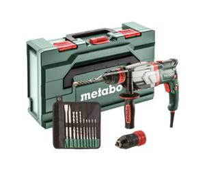 Metabo Marteau multifonction Metabo UHEV 2860-2 Quick Set avec jeu de forets et de burins SDS-plus (10 pièces) ; metaBOX 145 L Quantité:1