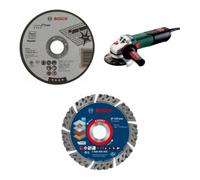Metabo Metabo Meuleuse d’angle WEV 17-125 Quick & écrou rapide - Set 3 pièces avec disque Bosch 1 mm, disque diamant X-LOCK & écrou Quantité:1