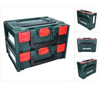 Metabo metaBOX 145 Set : 2x Coffrets 396x296x145m, système empilable - sans insert