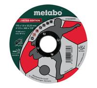 Metabo Meule de tronçonnage Metabo Limited Edition Soccer 115 x 1,0 x 22,23 mm, Inox, version droite Quantité:100