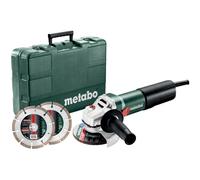 Metabo Meuleuse d'angle 125 /Weq 1400-125 +2 Disques diamantés Valise