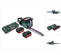 Metabo MS 36-18 LTX BL 40 Trononneuse d'elagage sans fil 36 V ( 2x 18 V ) 40 cm 22 m/s Brushless + 2x batterie 8,0 Ah + double chargeur