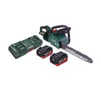 Metabo MS 36-18 LTX BL 40 Trononneuse d'elagage sans fil 36 V ( 2x 18 V ) 40 cm 22 m/s Brushless + 2x batterie 5,5 Ah + double chargeur