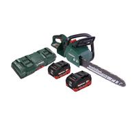 Metabo MS 36-18 LTX BL 40 Trononneuse d'elagage sans fil 36 V ( 2x 18 V ) 40 cm + 2x batterie 10,0 Ah + double chargeur