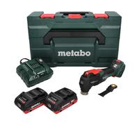 Metabo MT 18 LTX BL QSL Outil multifonction sans fil 18 V sans balais Starlock Plus + 2x Batteries 4,0 Ah + Chargeur + Coffret metaBOX