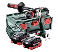Metabo - Perceuse à percussion sans fil 18V, 2 batteries LiHD 5,5 Ah, chargeur 602361660