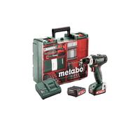 Metabo Perceuse-visseuse sans fil PowerMaxx BS 12 Set, 12V 2x2Ah Li-Ion, Chargeur SC 30, Coffret, Atelier mobile - 601036870