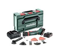 Metabo - Ponceuse oscillante multi-fonction sans fil 18V avec accessoires, 2 batteries 2,0 Ah LiPower, chargeur 613021510