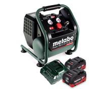 Metabo Power 160-5 18 LTX BL OF compresseur sans fil 18 V 8,0 bar sans brosse + 2x batterie 10,0 Ah + chargeur de batterie