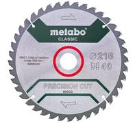 Metabo Lame de scie circulaire HWCT 216 Ø216 mm 40 dents