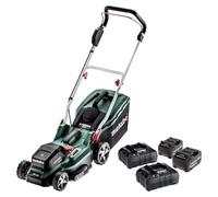 Metabo RM 36-18 LTX BL 36 Tondeuse à gazon sans fil 36 V ( 2x 18 V ) 36 cm ( 601716650 ) Brushless + 2x batterie 5,2 Ah + 2x chargeur