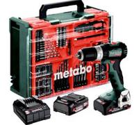 Metabo - Perceuse-visseuse à percussion sans fil 18 V avec accessoires, 2 batteries 2,0 Ah Li-Power, chargeur 613157710