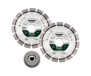 Metabo Set : 2 x meules de tronçonnage diamantées 125x22,23mm, « UP » + 1 x écrou de serrage rapide M 14 (628582000) Quantité:1